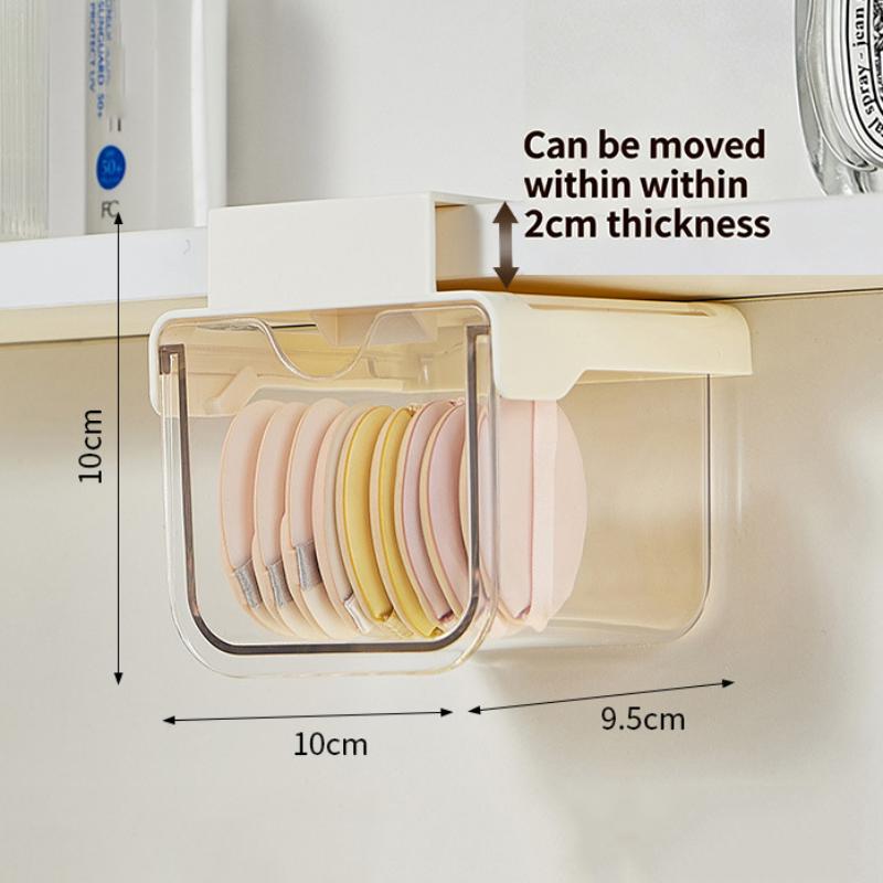 

Drawer Storage Box Bathroom Transparent Suspended Cotton Swab Storage Box Under The Mirror Cabinet Pull-Out Storage Case S білий
