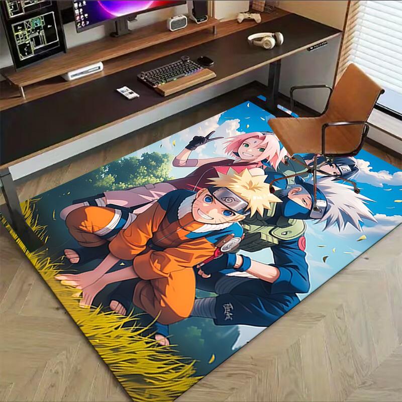 Naruto Team Adventure Carpet For Playroom Bedroom Living Room Sofa Home Decorkids Game Area Rug Nonslip Floor Mat