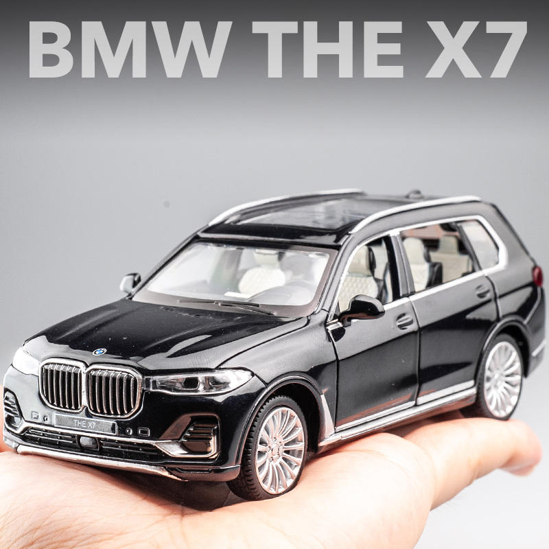 1/32 BMW X7 SUV Alloy Toy Car Model Wheel Steering Sound and Light Children's Toy Collectibles Birthday Gift