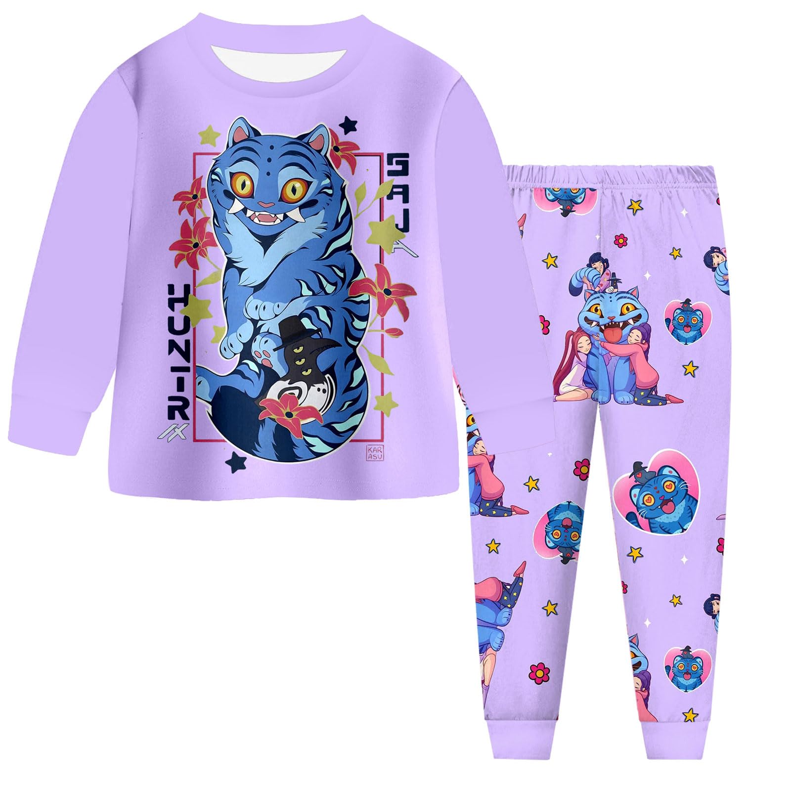 

Детский модный костюм юбка топ с круглым вырезом и длинными рукавами брюки 120 фиолетовый