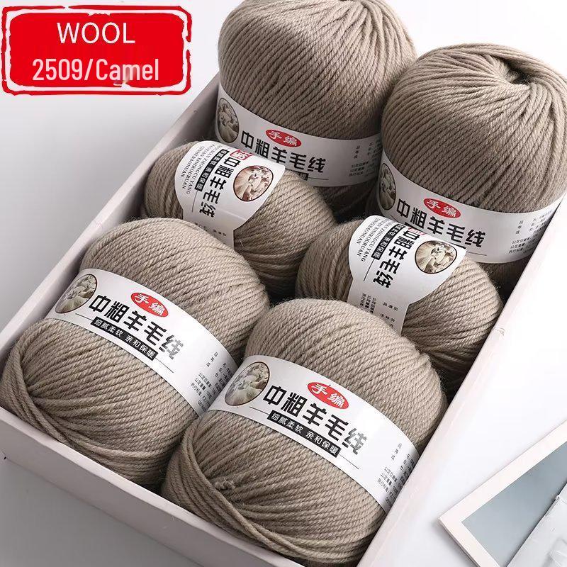 Medium-Thick Fuzzy Wool Yarn Balls for Handmade DIY Crochet & Knitting: Ideal for Scarves & Sweaters