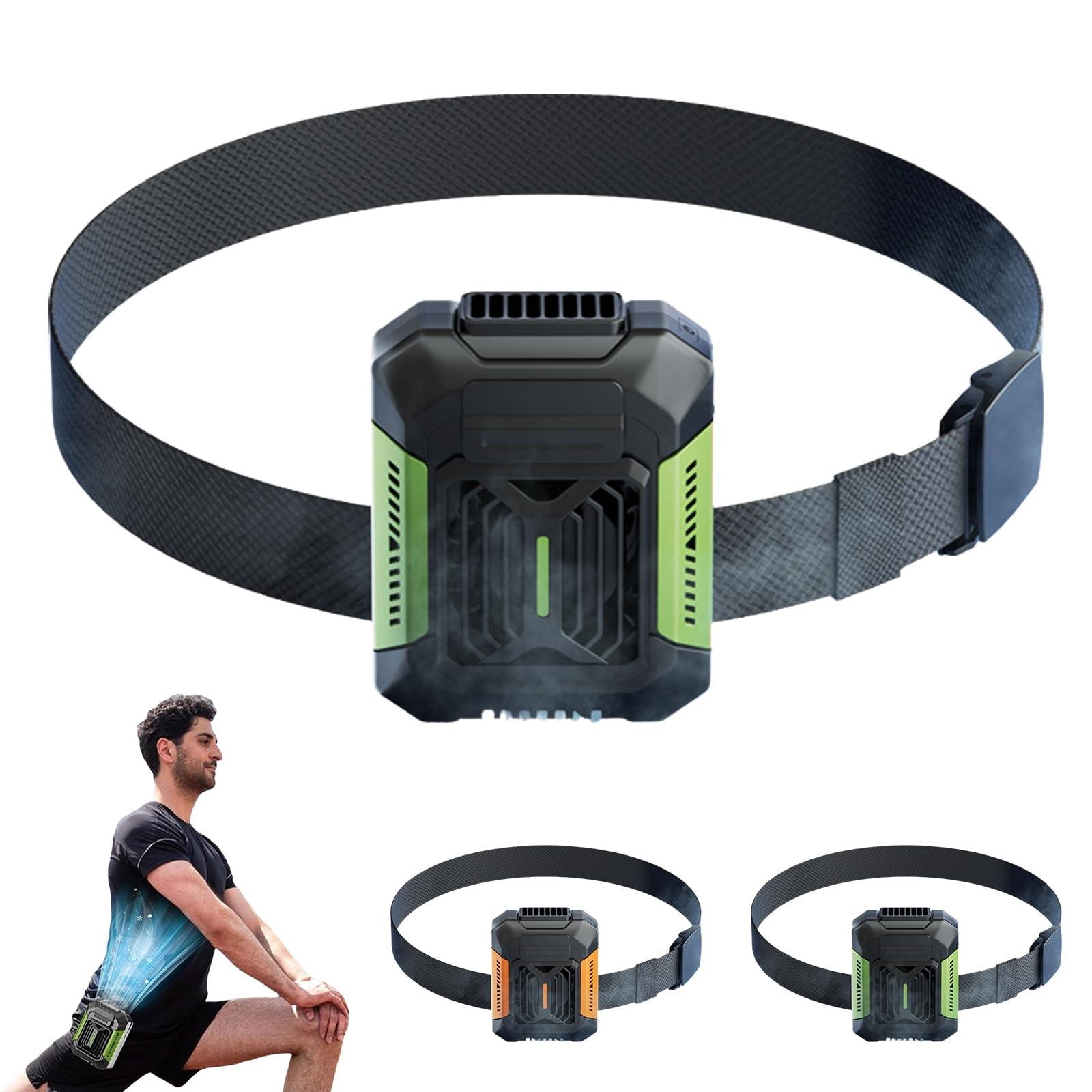 

Portable Conditioner, Wall Wearable Waist Clip Rechargeable Fan, 3 Wind Speeds With Light For Outdoor Camping Work One Size зелёный