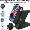 3 In 1 Wireless Charger Stand Fast Charging Station - for iPhone 17-12/X Apple Watch AirPods Samsung Galaxy S25/S23/S22 Charger