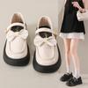 Fashion Women's Shoes Buckle  Jane Shoes Round Toe Solid Loafers Pumps Fashion JK Uniform Shoes Butterfly Knot Platform Leather Shoe