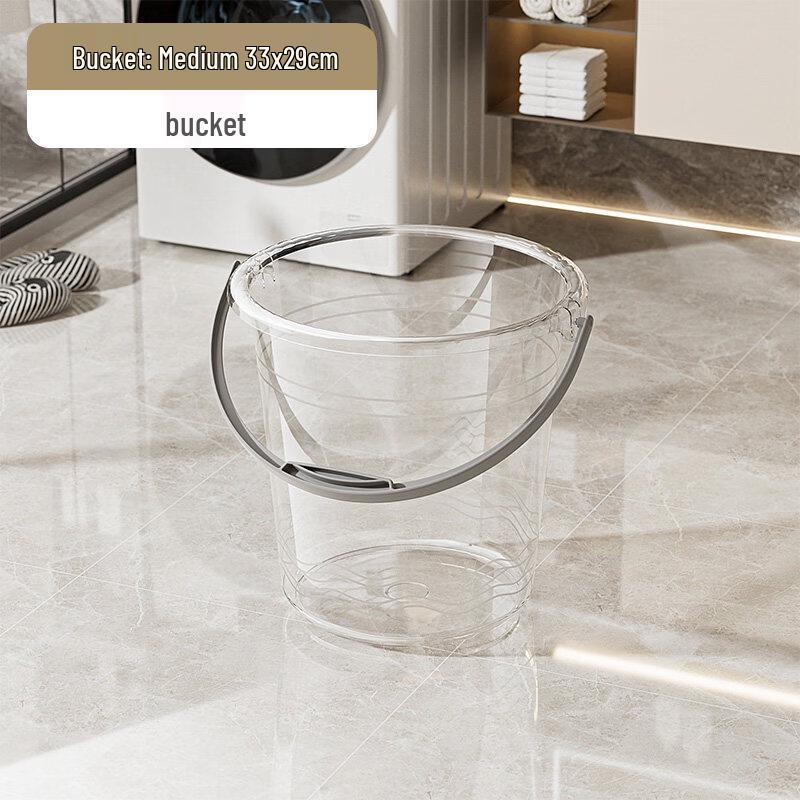 DM Transparent Portable Plastic Water Storage Bucket