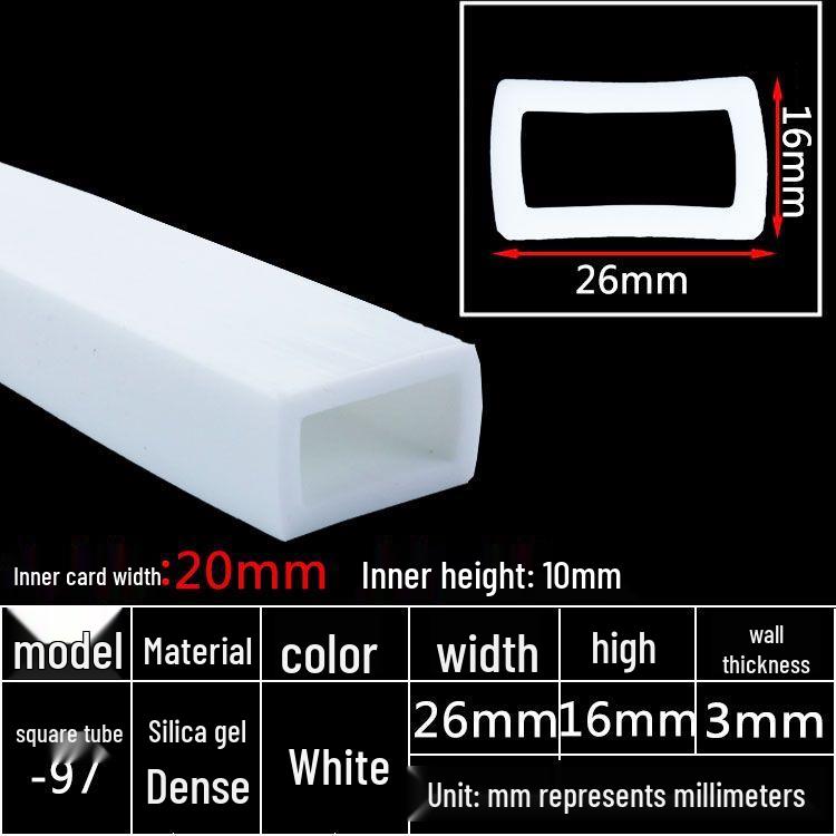 High-Temperature Resistant Silicone Square Tubing: Durable, Customizable, Aging-Resistant Rubber Sheath and Hollow Sealing Strip.