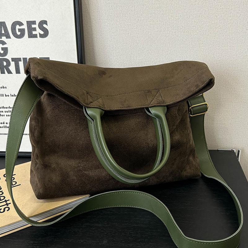 Commuting Folding Large-capacity Hand-held Tote Bag, Travel Single-shoulder Crossbody Bag