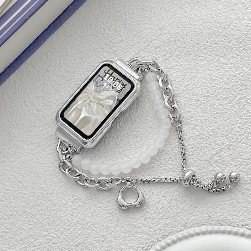 

Металлический ремешок, совместимый с браслетом Huawei 10/9/8/7 и Honor 6/7, версия NFC - стильный летний дизайн For Huawei Bracelet 10/9/8/NFC