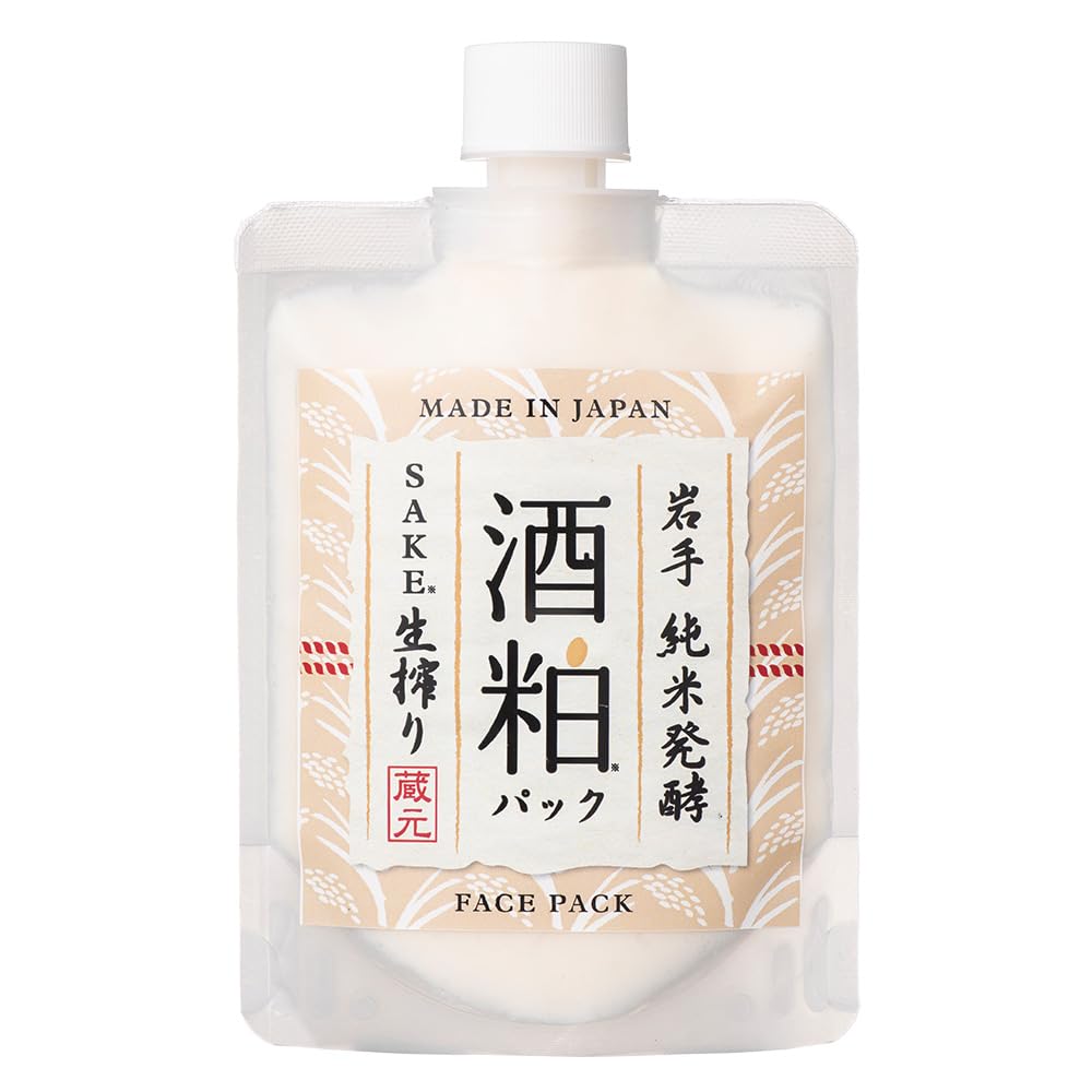 

Rinpaku Nama Shibori Sake Lees White Pack 180 г белого саке двойной ферментации, подлинное (Маска для лица, Увлажняющая, Прозрачная, Кожа, Kaze, Саке,