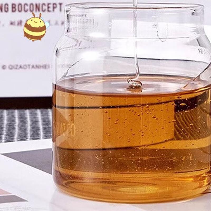 Glass Honey & Jam Jar with Stirring Rod