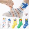 Girls' Sock Summer Thin Cotton Socks For Children Mesh Breathable Girls And Boys Cartoon Lace Mid-tube Sock Baby Princess Socks Kids