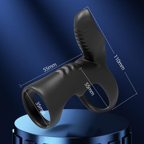 Penis Corrector Elastic Easy To Install Silicone Vibrating Delay Ejaculation Lock Ring for Male Masturbators Vibration Lock Ring