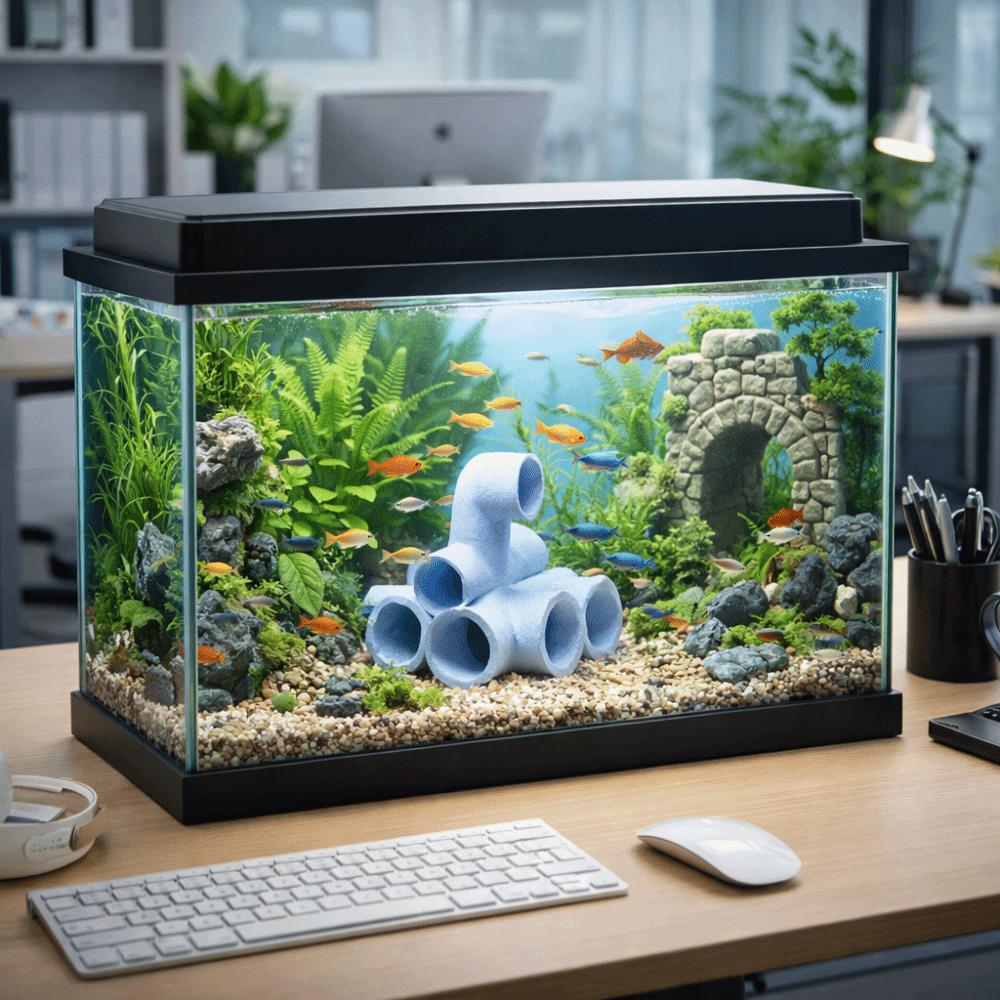 Abri en forme de tube imprimé en 3D pour poissons et crevettes, Labyrinthe paysager pour aquarium, Tunnel, Reproduction de poissons