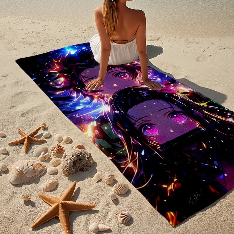 Anime Slayer Adventure  Beach Towel, Super Soft Microfiber, Gift for Her/Him, Birthday, for Pool, Beach, Travel, Home Decor Fan Gifts