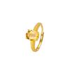 Brushed Colored Treasure Ring S925 Silver Inlaid Topaz Peridot Light Jewelry Adjustable Ring for Girlfriend Gift