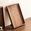 Hohe Füße Japanischer Stil Holztablett Rechteckig Stabil Schmuckaufbewahrungsplatte Massivholz Retro Schreibtischregal Massageraum