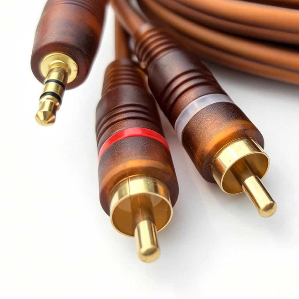 Vergoldetes 3,5-mm- auf Dual-RCA-Audiokabel - 1 zu 2 Stereo-Adapter