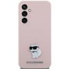 Karl Lagerfeld Klhcs23Fesmhcnpp S23 Fe S711 Różowy/Pink Silicone Choupette Metal Pin