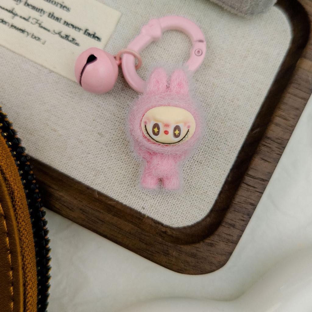 Porte-clés Cartoon Poulie Peluche Elliptique Poupée Mignonne Pendentif Sac à Dos Étudiant