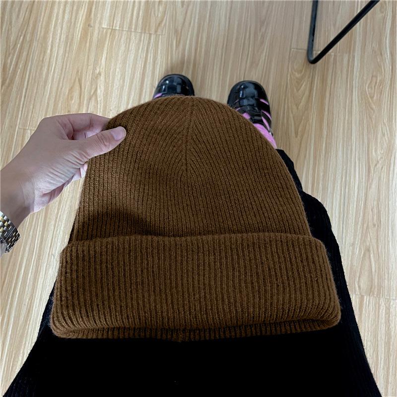 Women's Wool Hat Warmth and Ear Protection Knit Hat  Big Head  Small Face