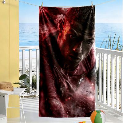 Superhero Action Beach Towel Quick-Dry Soft Microfiber Comfortable Lightweight Suitable for Swimming, Gym, Camping, Yoga Vacation