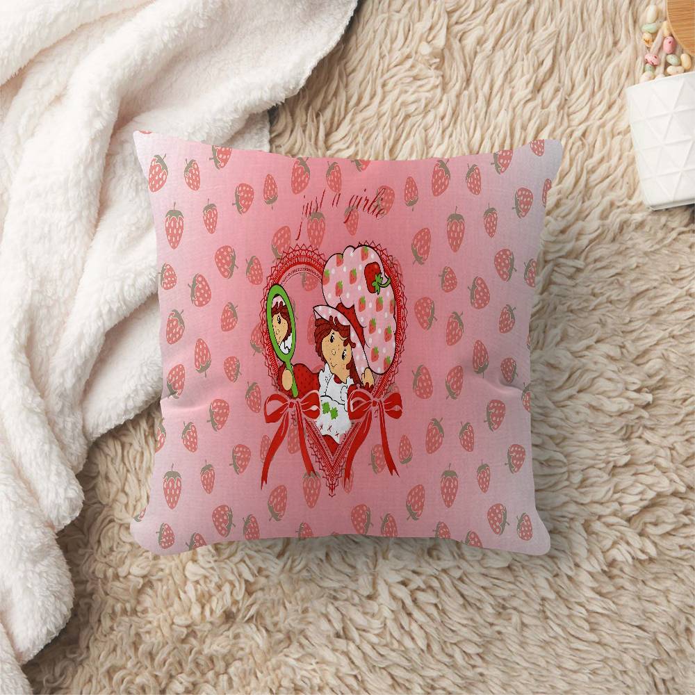 S_Strawberrys-S_Shortcakes Cushion Cover Decorative Pillow Sofa Home Decor Case Pillow Cases