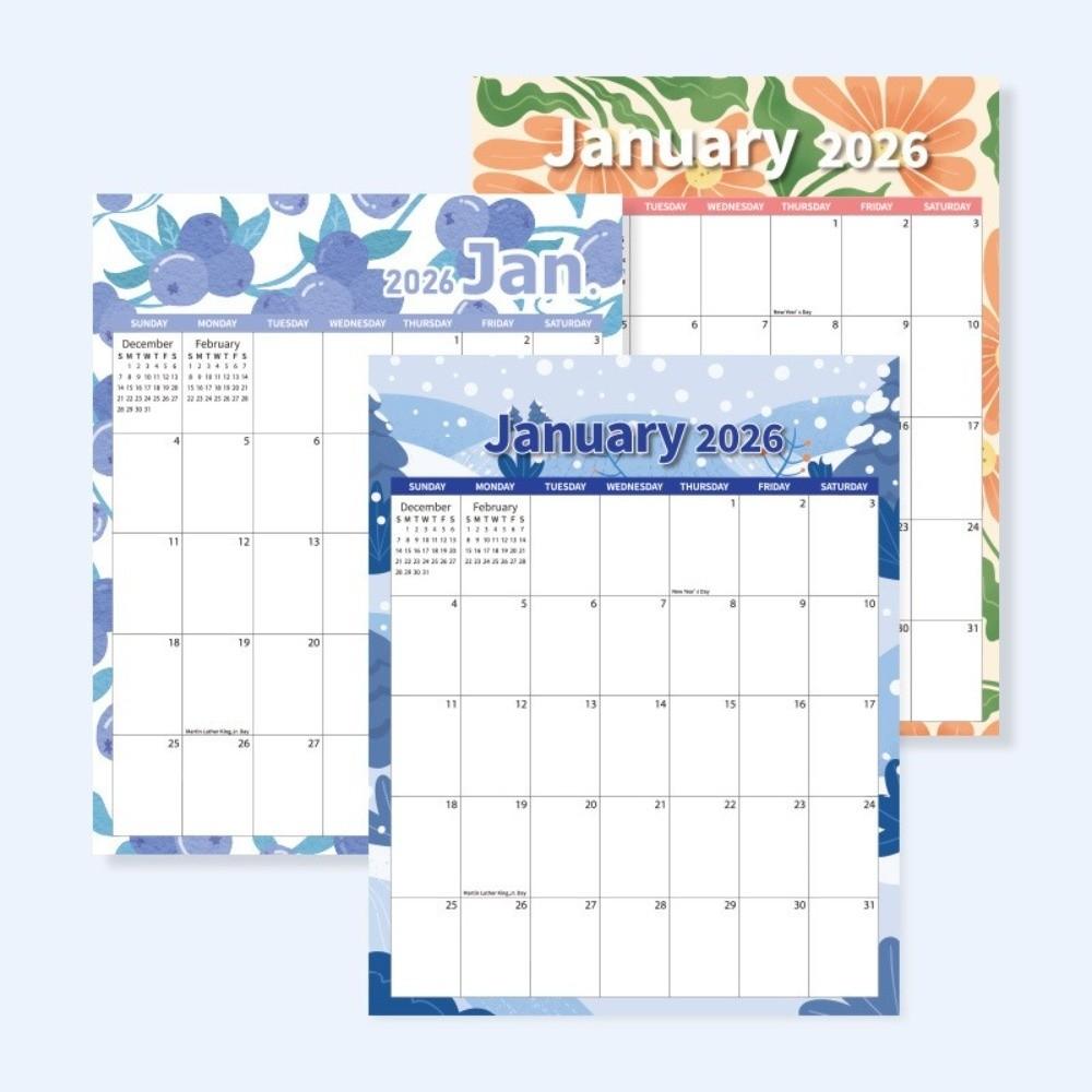 Smudge-proof Daily Planning Calendar 12-month Schedule Planner New Countdown Calendar  Home Use
