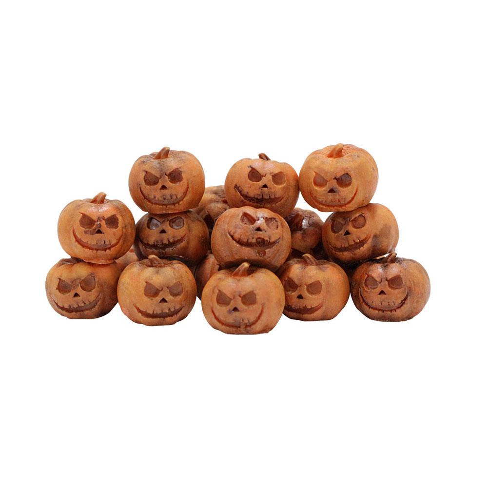Resin Mini For Halloween Pumpkins with Grimace Faces Set of 20 for DIY Crafts Seasonal Decor and Dollhouse Accessories