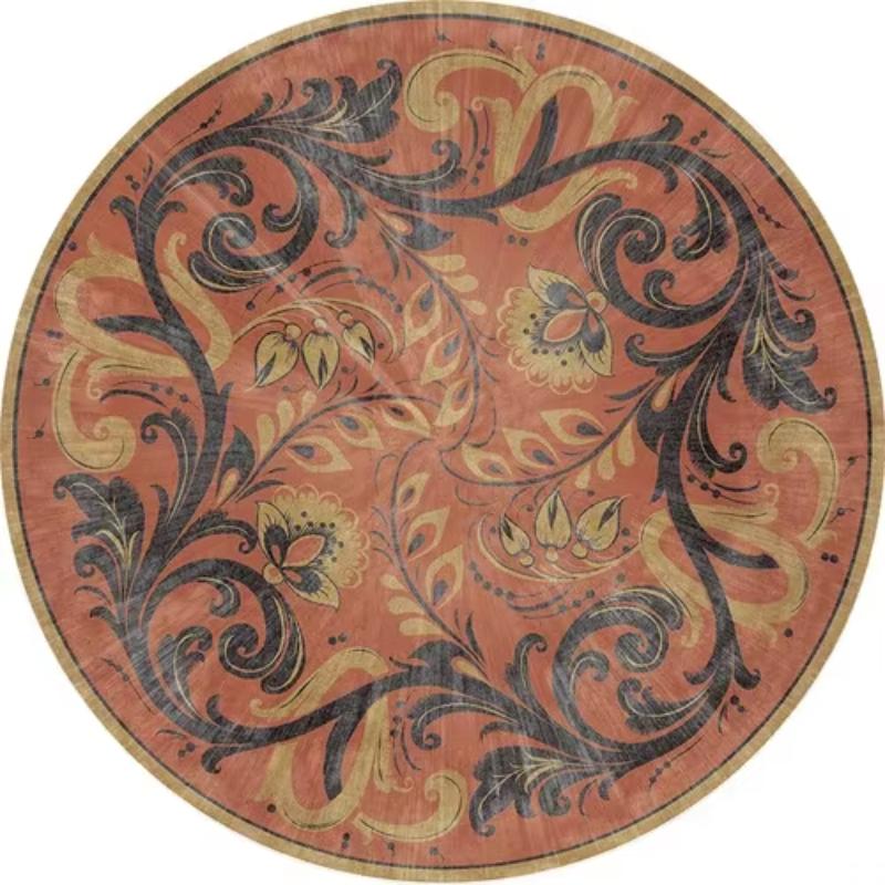 Persian Style Living Room Carpet Bedroom Decoration Dressing Table Cloakroom Non-slip Floor Carpets Circular Area Rugs