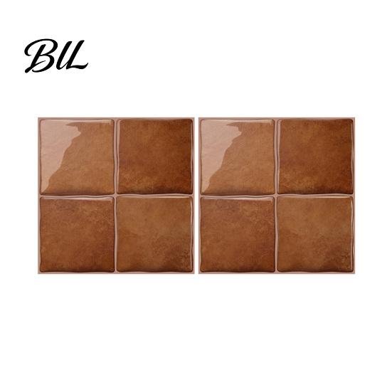 Bathroom Wall Protection Film Square Checkered Tiles Stickers, Self Adhesive Retro PET Panels, Removable DIY Home Decor Wallpaper Easy Peel And Stick