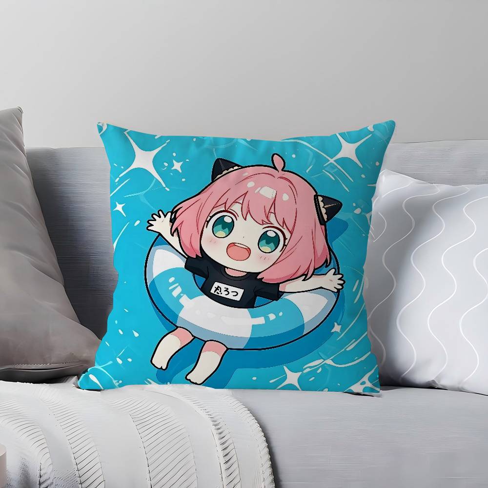 Anime Anya Forger Cushion Cover Inches Farmhouse Decor Home Throw Pillow Covers For Couch Decorations