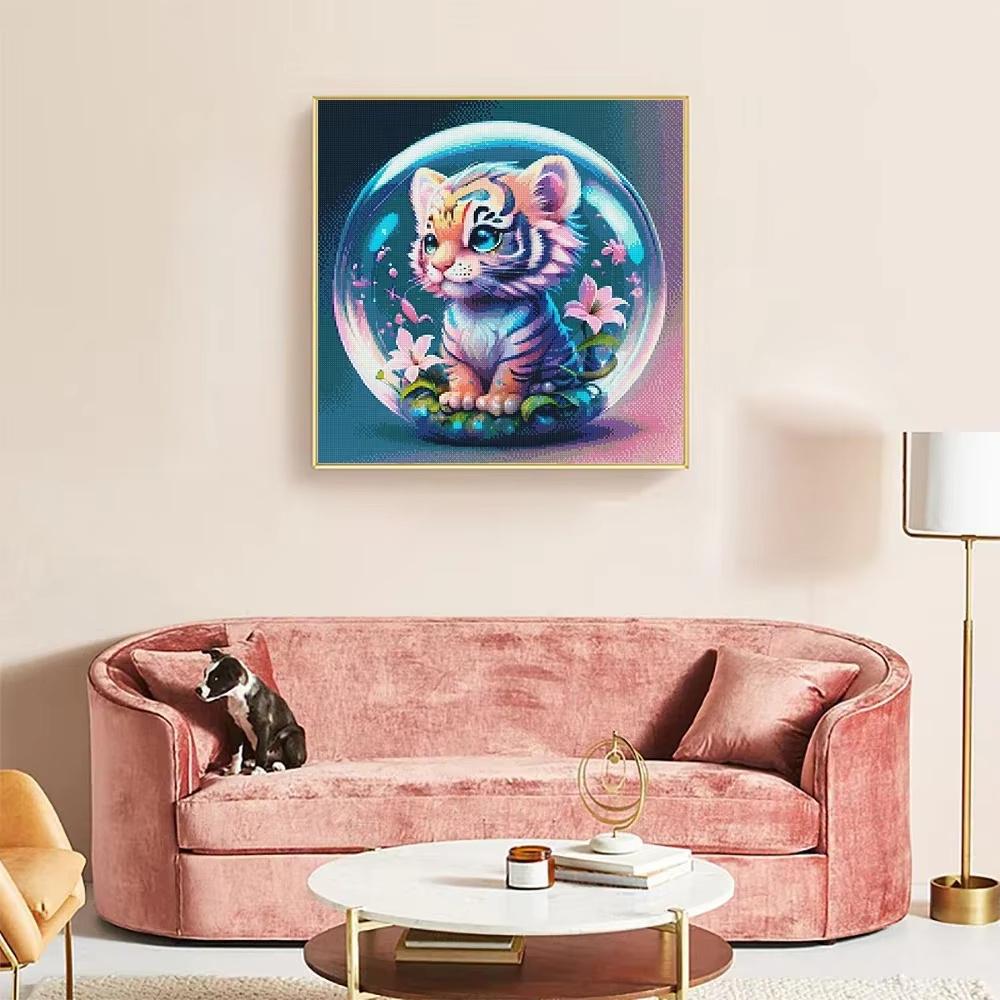 5D AB Diamond Painting Unicorn Tiger Dog Glass Ball Animal Picture Cross Embroidery Mosaic Kit Hobbies Diy Decoration