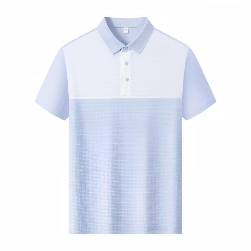 Qiaogrui Men s Cooling Anti-Wrinkle Polo T-Shirt 3XL