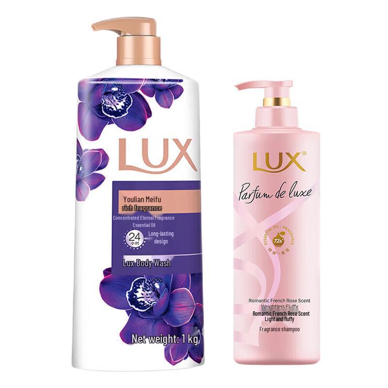 

LUX Enchanting Lotus Shower Gel & Rose Garden Shampoo Set