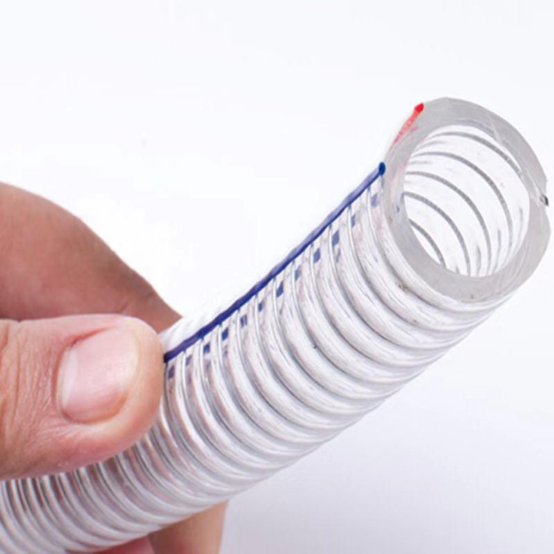 PVC Transparent Steel Wire Hose High Temperature Resistant Antifreeze Pipe16/19/25/32/38/40/45mm Plastic Water