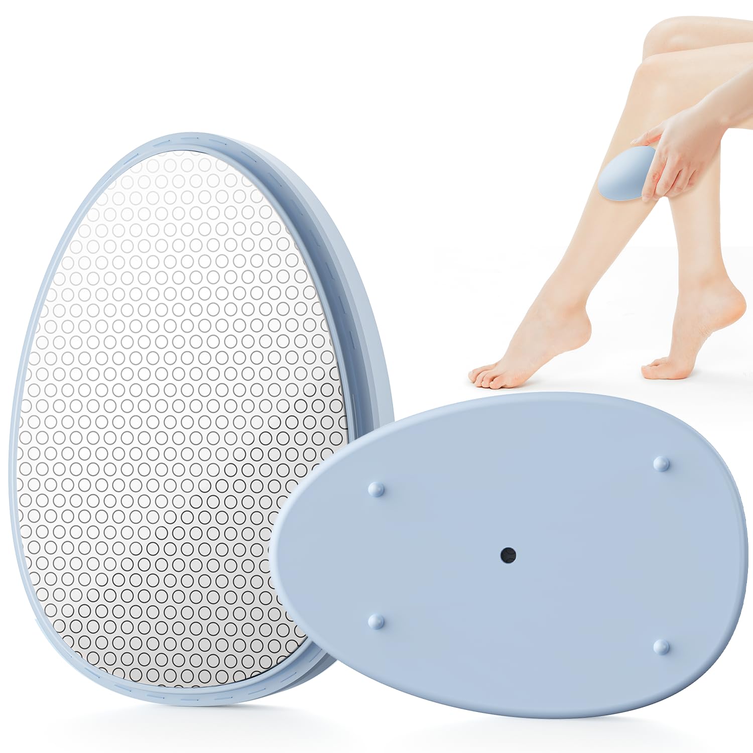 

[SILVLF] Безболезненное устройство для удаления волос, Отшелушивающее нано-стекло, Карманный размер, Легкое (синий)