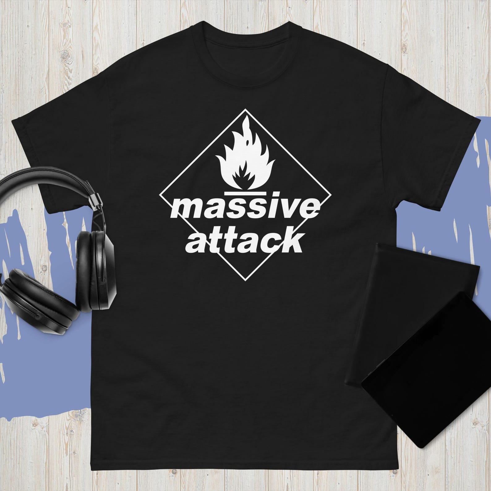 Massive Attack Graphic T-Shirt, High Quality Cotton Tee XL
