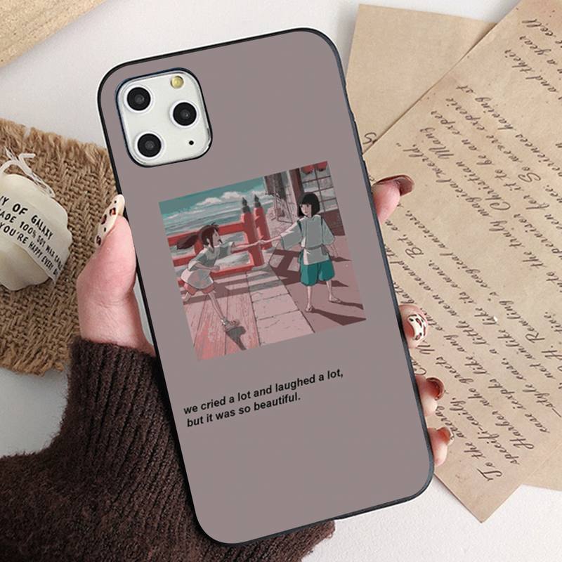 Cute Totoro Spirited Away Ghibli Miyazaki Anime Phone Case for iPhone 11 12 13 Pro XS MAX 8 7 6 6S Plus X 5S SE 2020 XR
