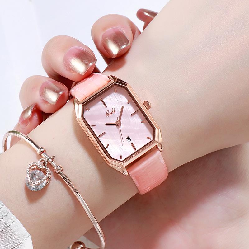Simple Calendar Student Watch Niche Premium Quartz Watch Ladies Waterproof Belt Watch