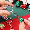 10Pcs Christmas Keychains Cartoon Keyrings Ornaments Decoration Party Favors