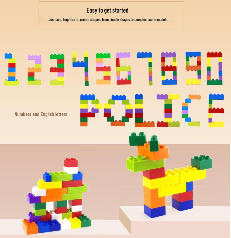 Morning Wind Creative Happy City Building Blocks - Large, Granular Kindergarten Puzzle for Early Education.