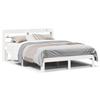 VidaXL Bed Frame with Headboard White 120x200 Cm Solid Pine Wood, Bed, Bedroom Furniture, Wooden Bed, Bed 3306787