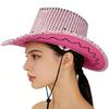 Auffällige Cowboyhüte für Karneval Themenveranstaltungen Pailletten Leichtes Partyaccessoire Bequem zu tragen