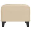 Footstool Cream 70x55x41 Cm Microfiber Fabric