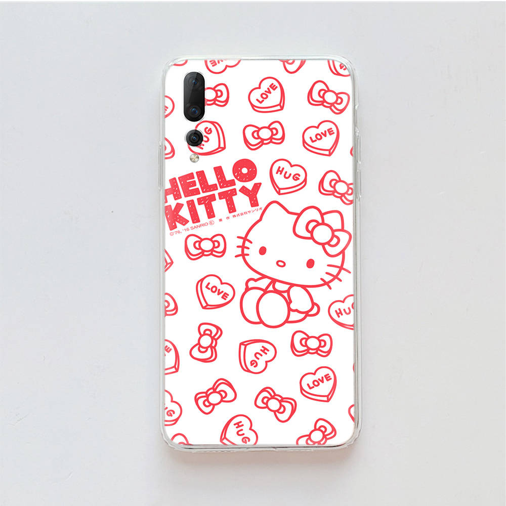 Transparent Case for Samsung A04 A14 A23 M33 M53 Realme 10 9 C35 C55 VIVO X80 Infinix Hot 30 Note 11 Tecno Spark 8P Pro L-19 Hello Kitty