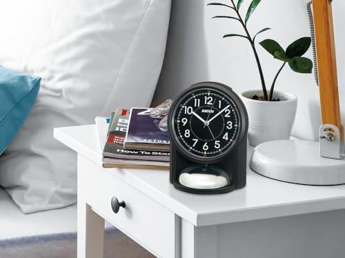 Seiko Clock Alarm Clock Table Clock Analog Loud Black PYXIS RAIDEN 149×116×113mm NR454K