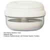 Travel Retainer Case Denture Bath Box with Strainer Basket Portable Orthodontic Retainer Case with Mirror for Braces Dentures Cleaning