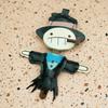 Pu Leather Cute Scarecrow Keychain Backpack Hanging Ornament Cartoon Style Key Accessory Retro Style Car Key Holder