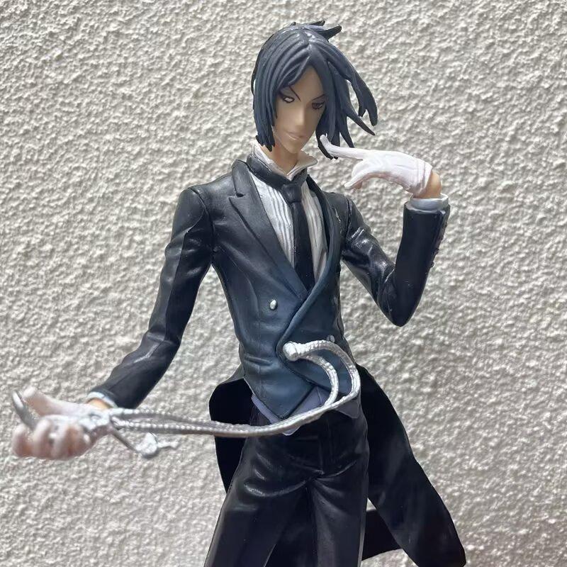 22cm Kuroshitsuji Black Butler Sebastian Michaelis Anime PVC Figure Statue Desktop Decoration Gift