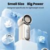 Portable Mini Handheld Fan With LED Display USB Rechargeable High Speed Desktop Turbo Fan For Outdoor Travel Camping Home Office